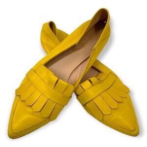 re-souL | Size 38 | RARE Yellow Kajsa Fringe Soft Leather Loafer | Retail $158